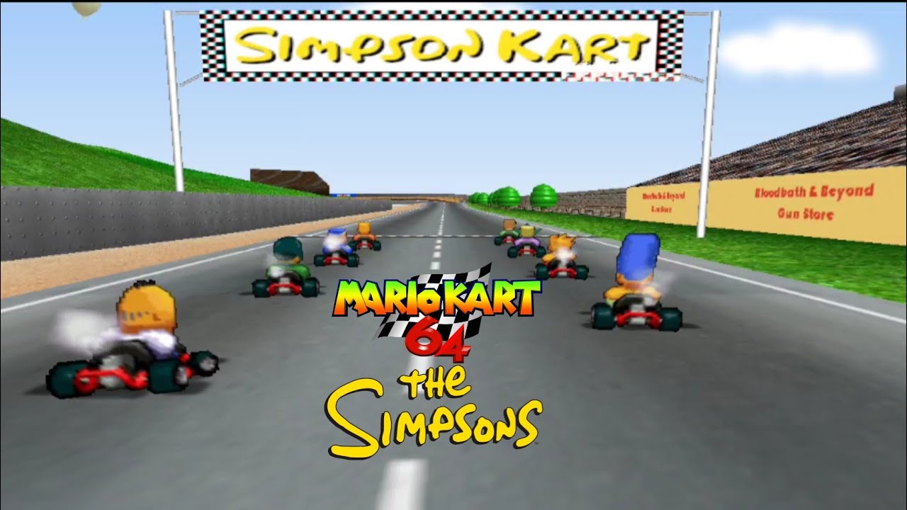 Super Simpsons Kart 64 Mod HD Textures Very Hard Homer Simpson (Gameplay Android)
