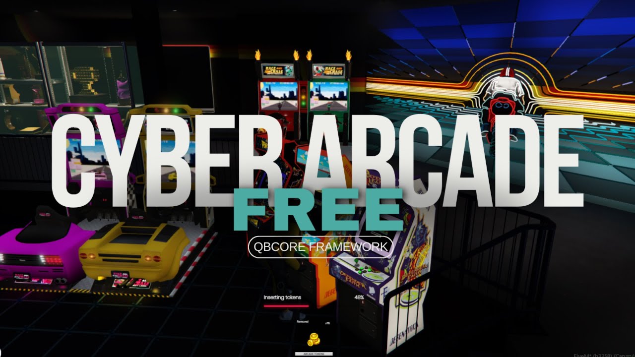 FREE QBCore Cyber Arcade Script Showcase