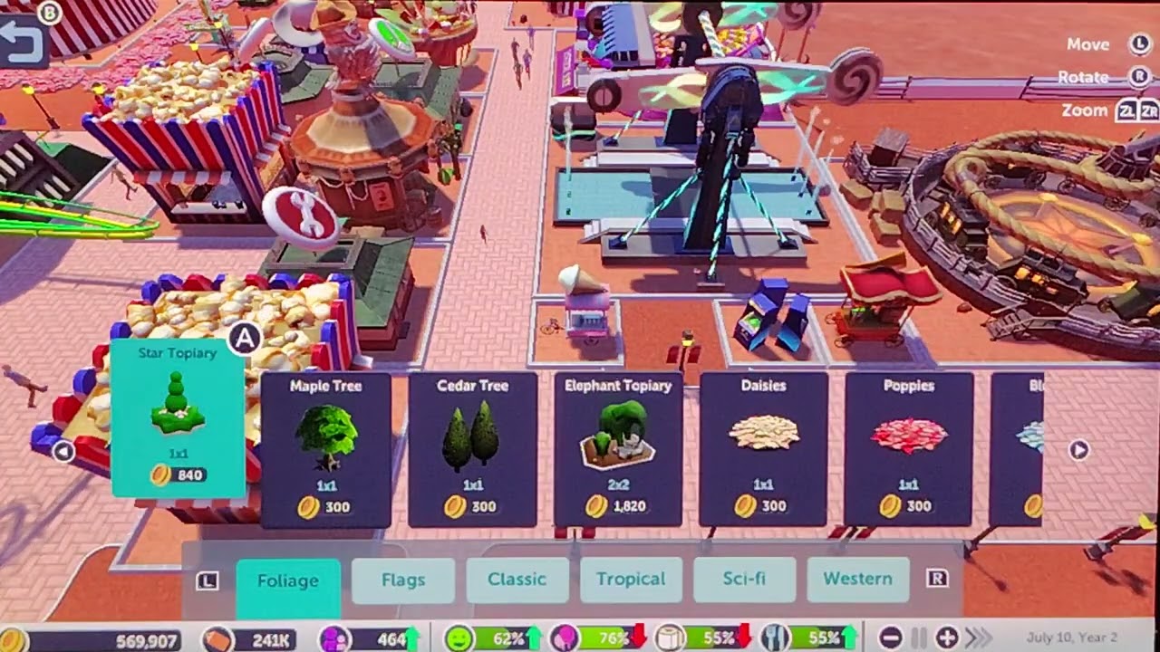 Roller Coaster Tycoon Adventures Gameplay Nintendo Switch