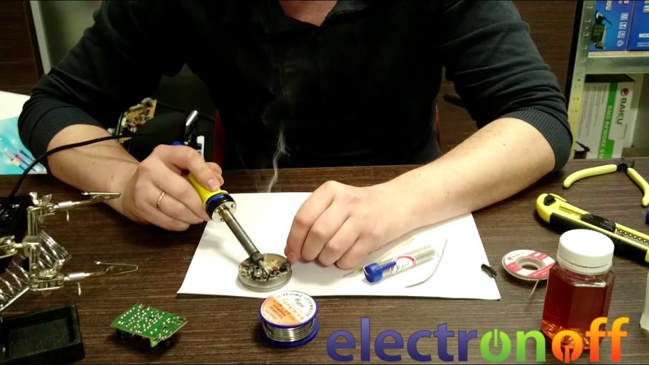 Припой, флюс, кислота и лента для пайки. Полезное видео от Интернет-магазина Electronoff