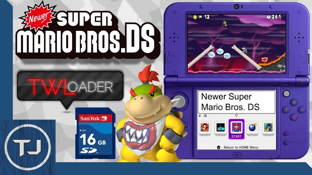 Play Newer Super Mario Bros DS. On 3DS Using TWLoader! 2018!