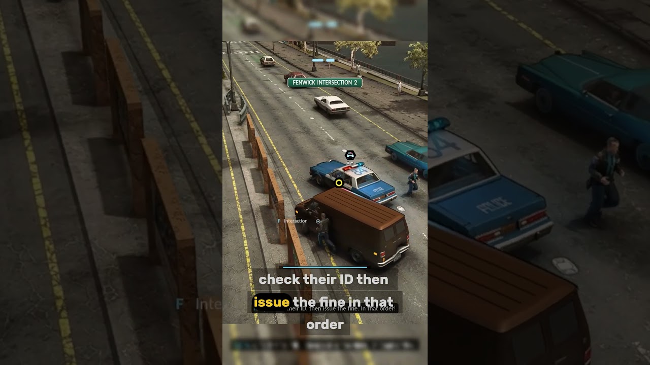 Stopping a Speeding Car in The Precinct Game