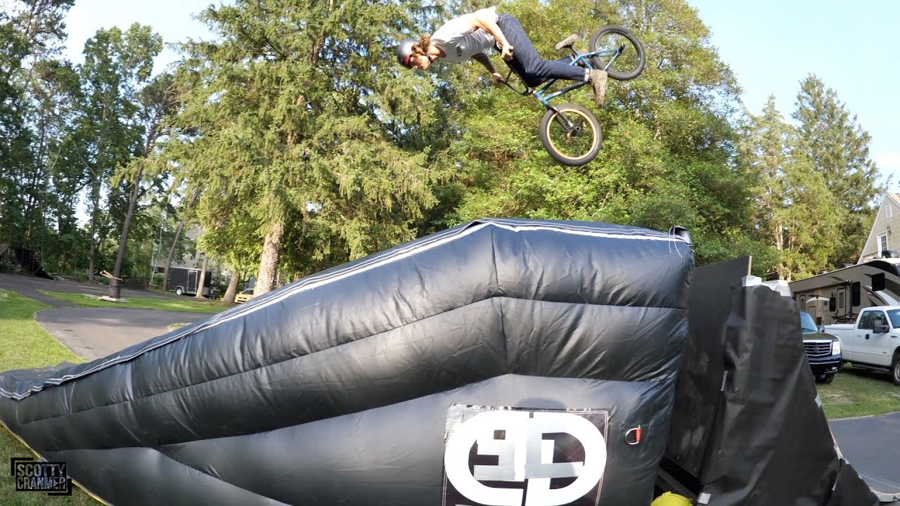 My NEW Air Bag BMX Ramp!