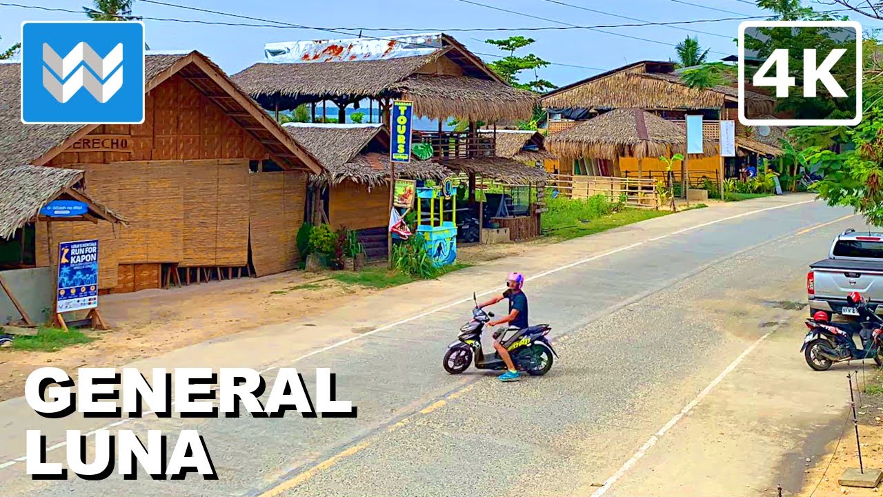 [4K] Exploring General Luna in Siargao Island Philippines 🇵🇭 Motorcycle Ride Tour in Tourism Road