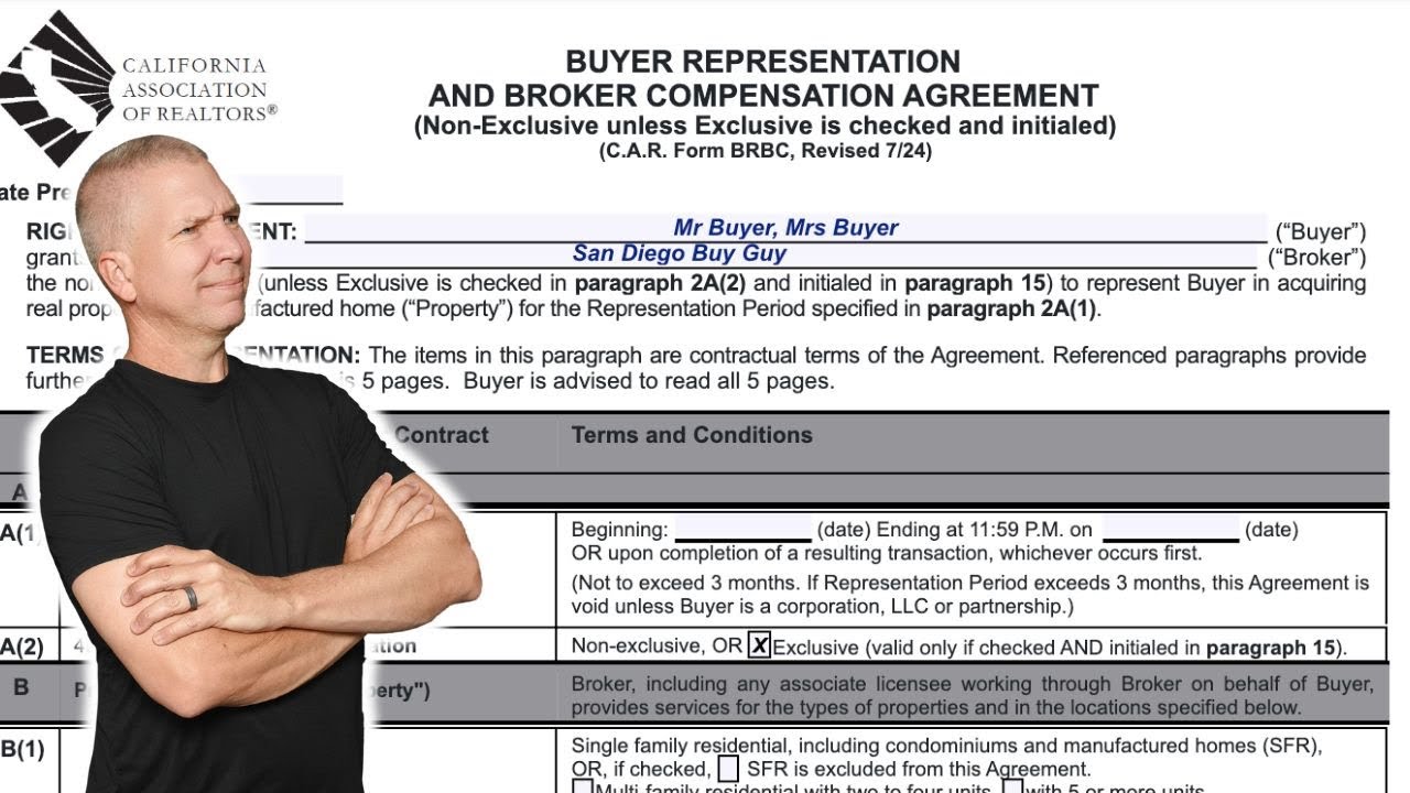 Buyer Representation Agreement Explained | California Real Estate Broker Compensation