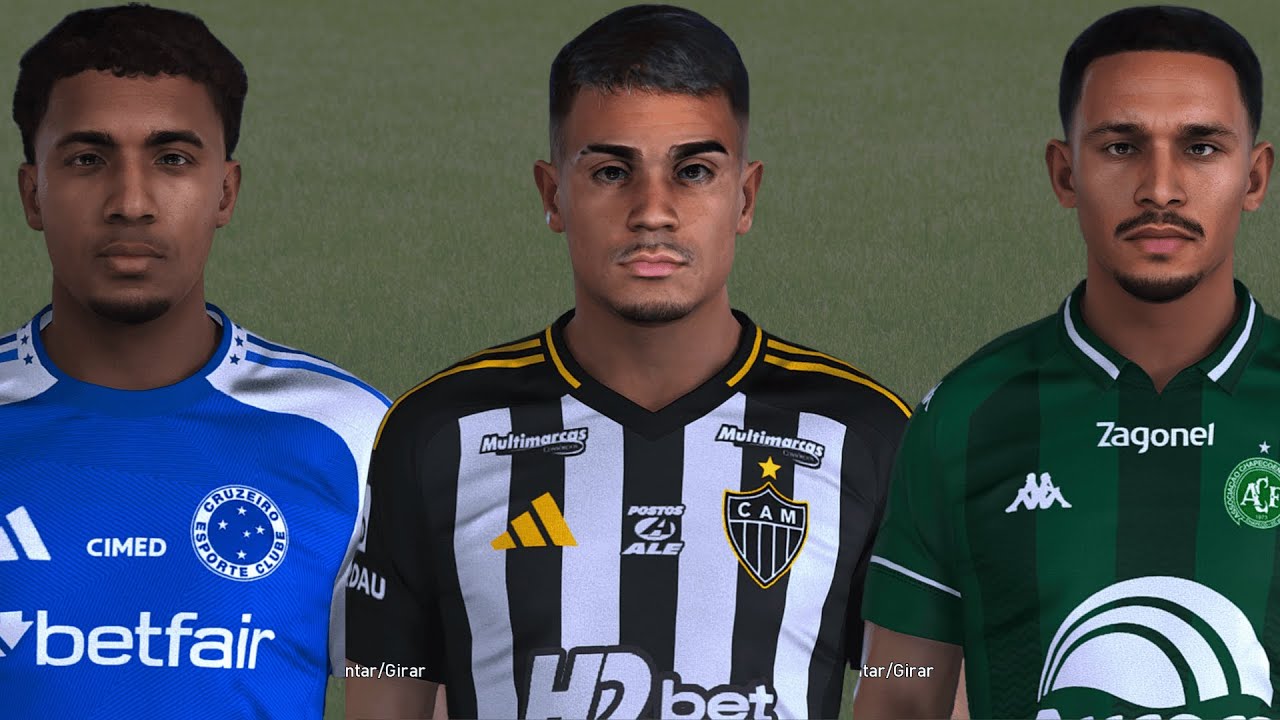 Facepack + Tattos - BR V113 | Ryan Guilherme, Reinier e Mailson | PES 21 PC