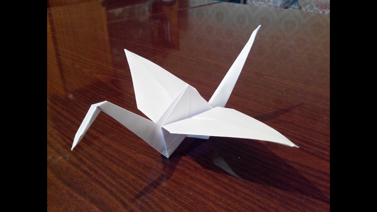 🦚Как сделать оригами журавля, origami crane