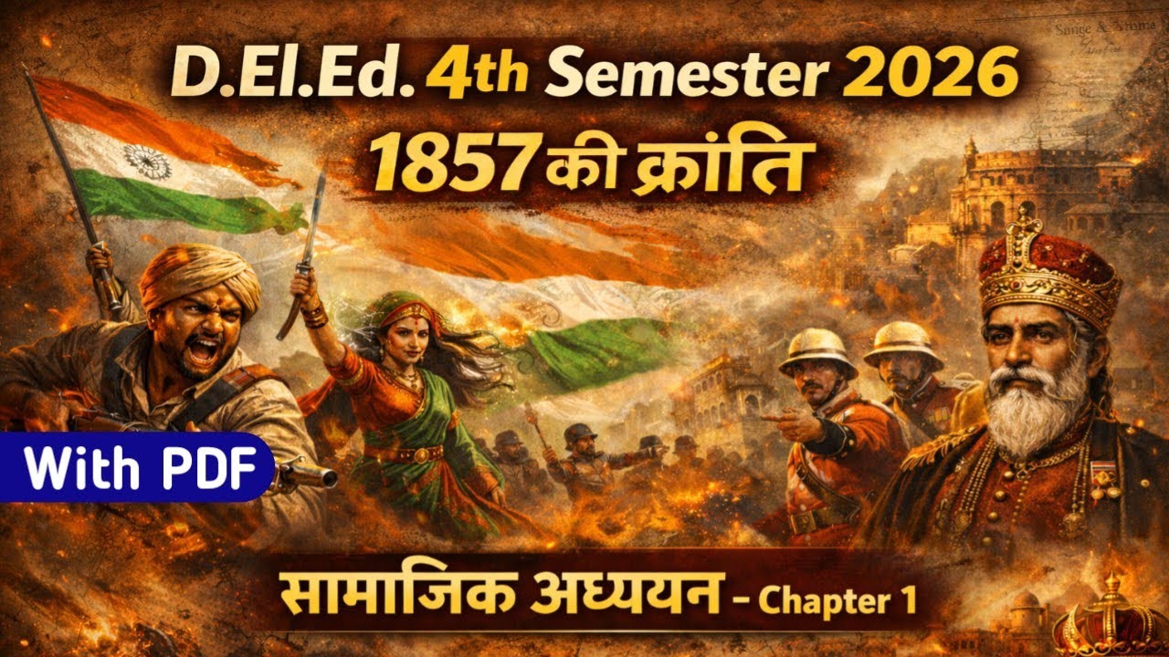 1857 की क्रांति 🔥 | D.El.Ed. 4th Semester 2026 | सामाजिक अध्ययन Chapter 1
