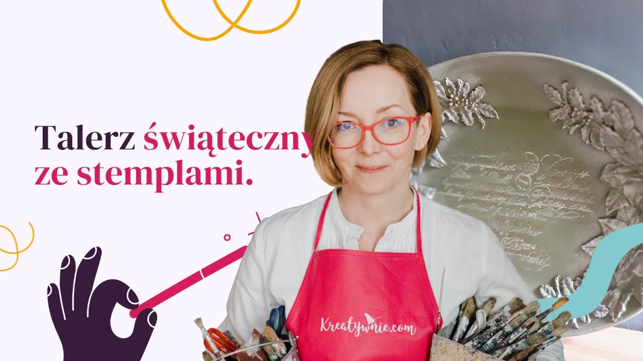 Świąteczny talerz - foremki i stemple PRIMY, DIY, tutorial