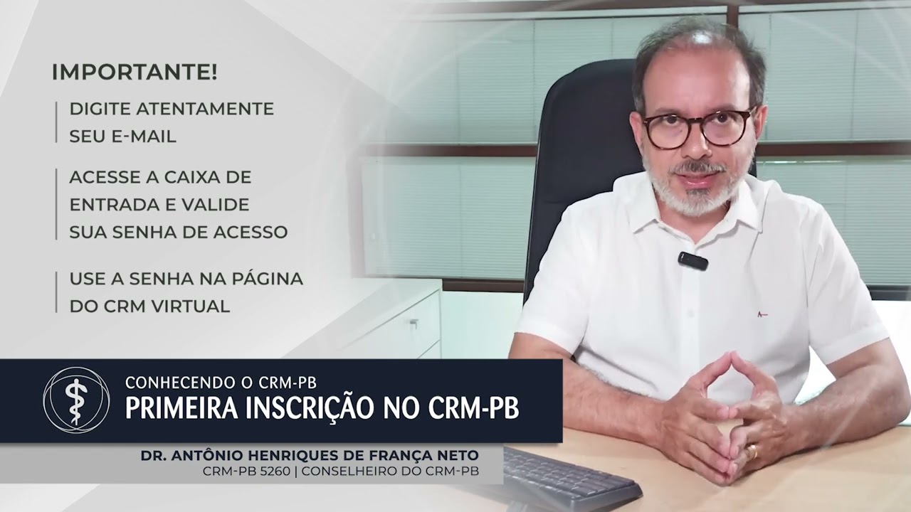 Primeira Inscrição no CRMPB
