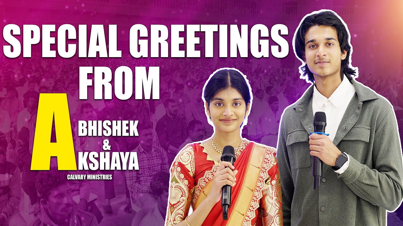 Special greetings from Abhishek and Akshaya #calvaryministries #akshayapraveen #abhishekpraveen