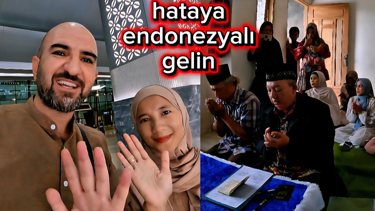 Endonezyada aile arasında mütavazi bir nikah yaparak kavuştular