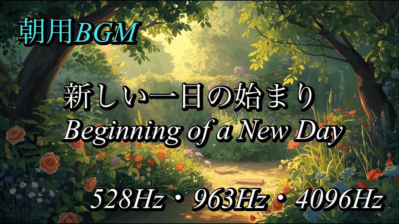 【朝活BGM】【528Hz+963Hz+4096Hz】Music that makes your day better | 一日をより良いものにする音楽 |Beginning of a New Day