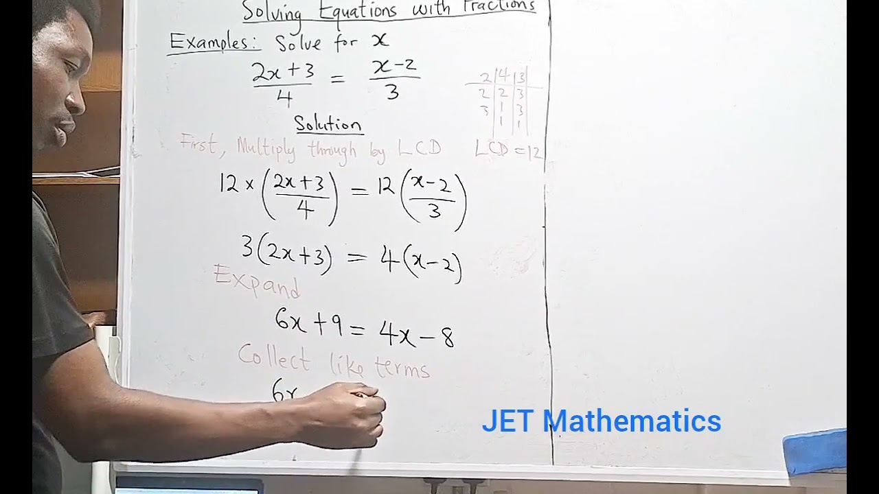 Equations involving fractions 3 #mathematics #mathstutor #learnmath #STEM #STEMEducation 