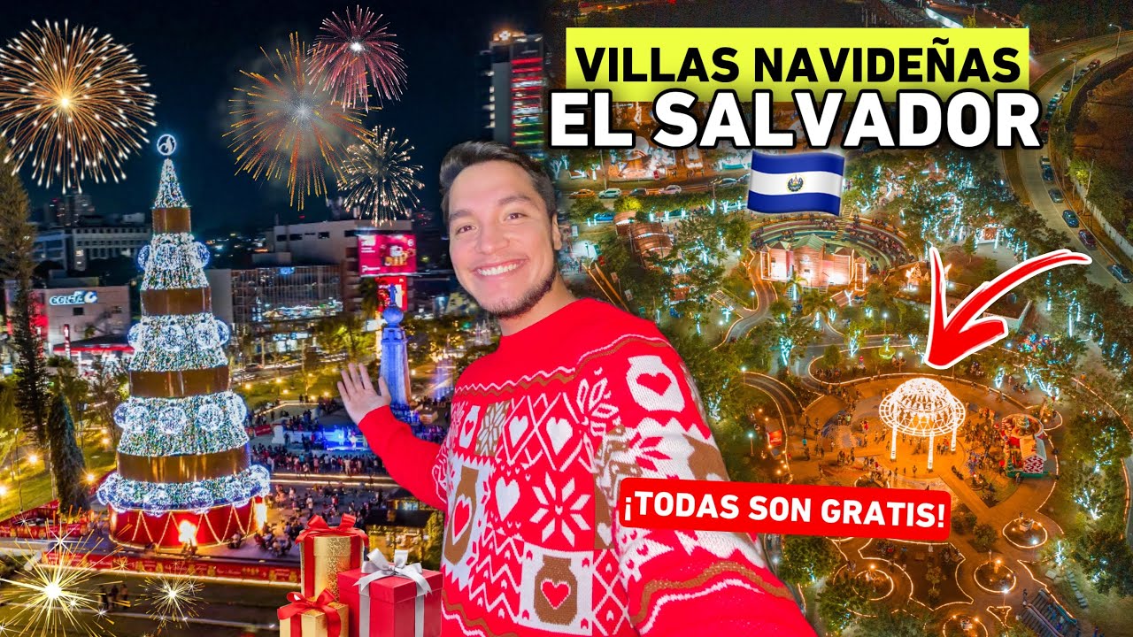 ¡Las VILLAS NAVIDEÑAS más GRANDES y BONITAS de El Salvador 🎄🇸🇻 ¡Son gratis! 🎅🏼