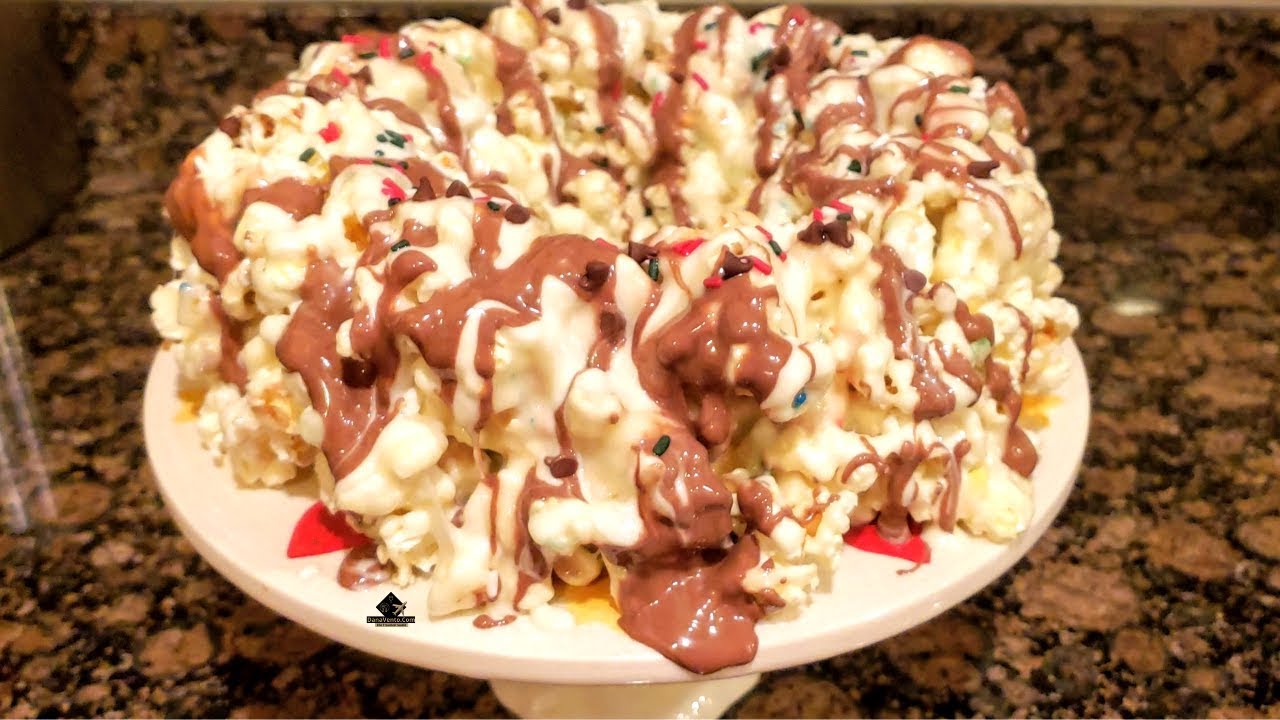 Birthday Cake Batter Popcorn Cake