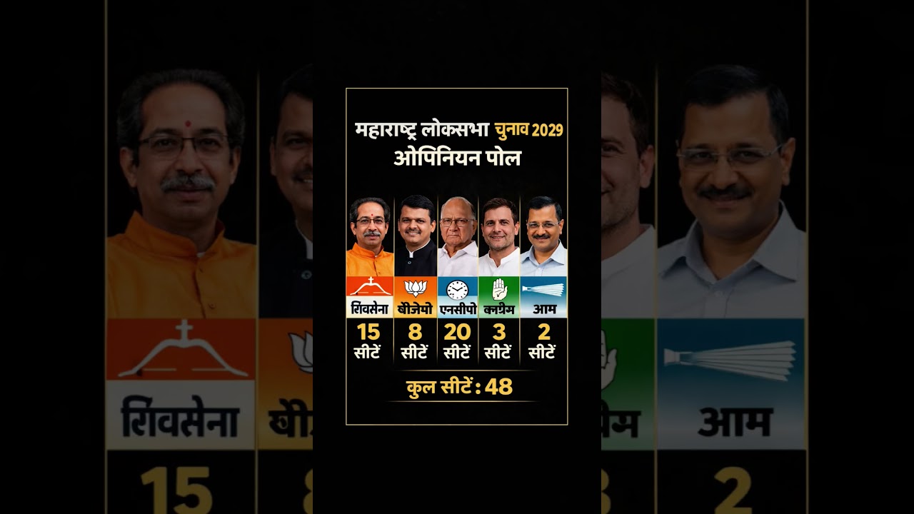 Maharashtra loksabha election opinion poll 2029#shorts #shortsfeed #bjp #news #marathisong #shivsena