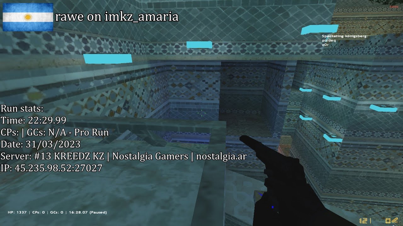 Impossible without checkpoints CS 1.6 bhop map gets beaten - rawe on imkz_amaria