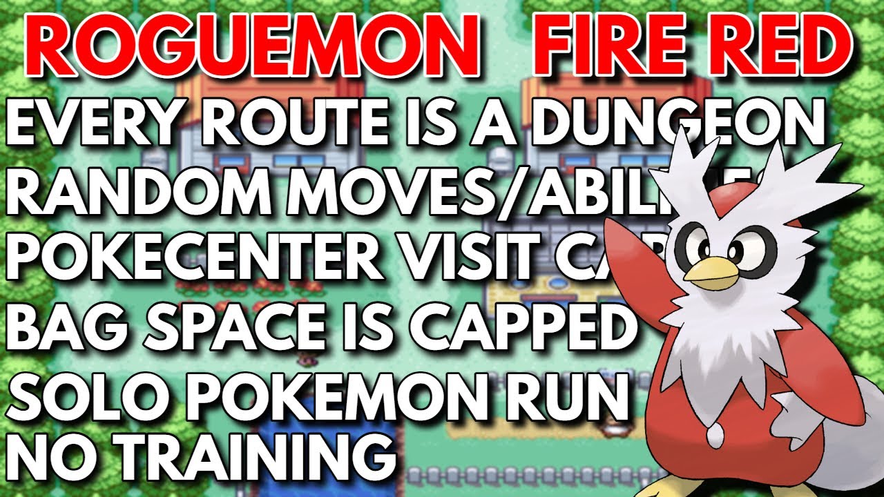 Pokemon Firered Natdex Roguemon 320+ ATTEMPTS