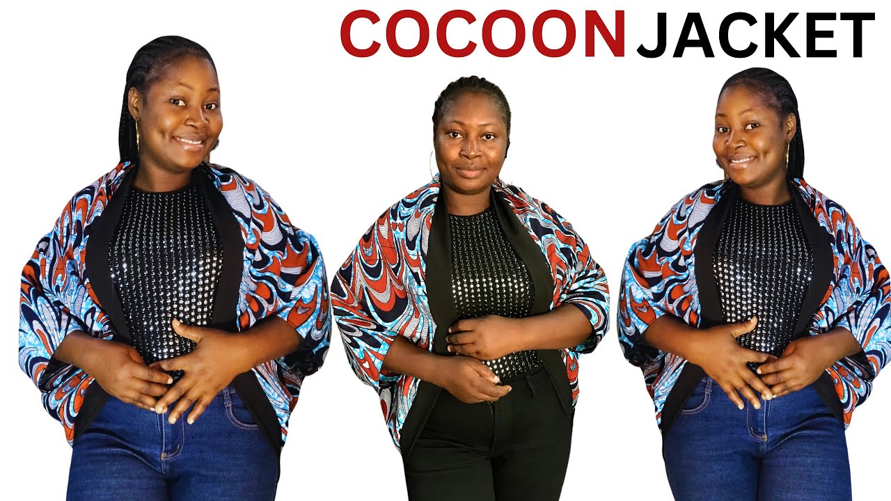 COCOON JACKET| How to Cut & Sew a Cocoon Jacket | Rectangular Jacket Tutorial #diy #cocoon  #viral