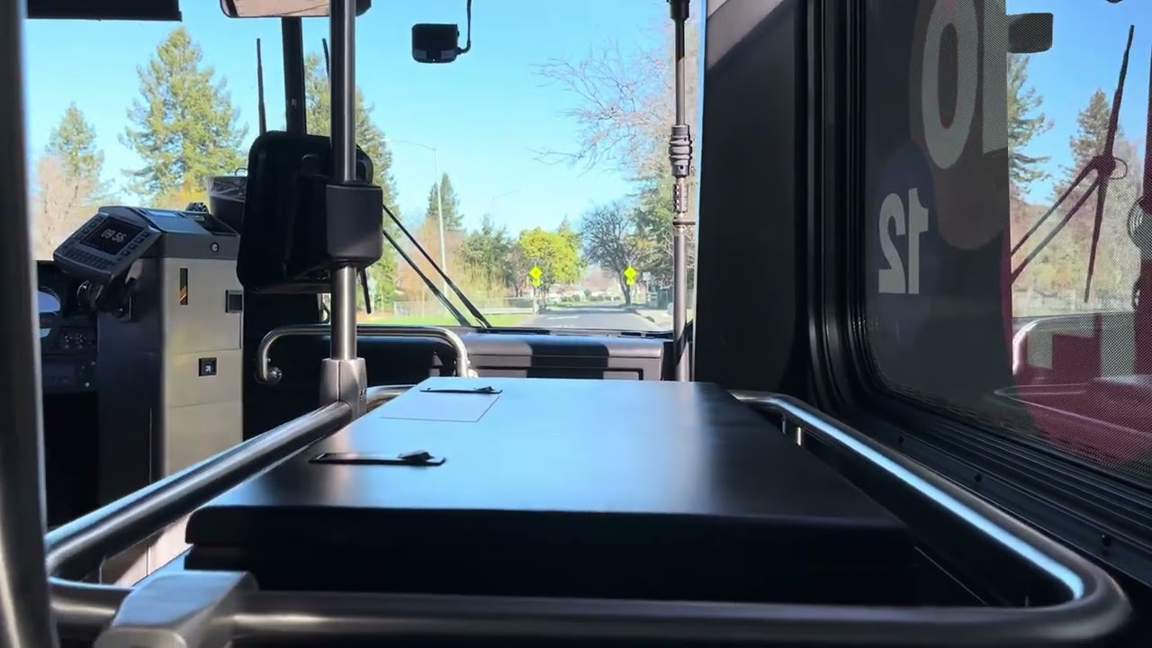 Loud Radio & Friendly Driver! (FULL ROUTE) Sonoma County Transit BYD K8M #509 on Rt. 14 (Front View)