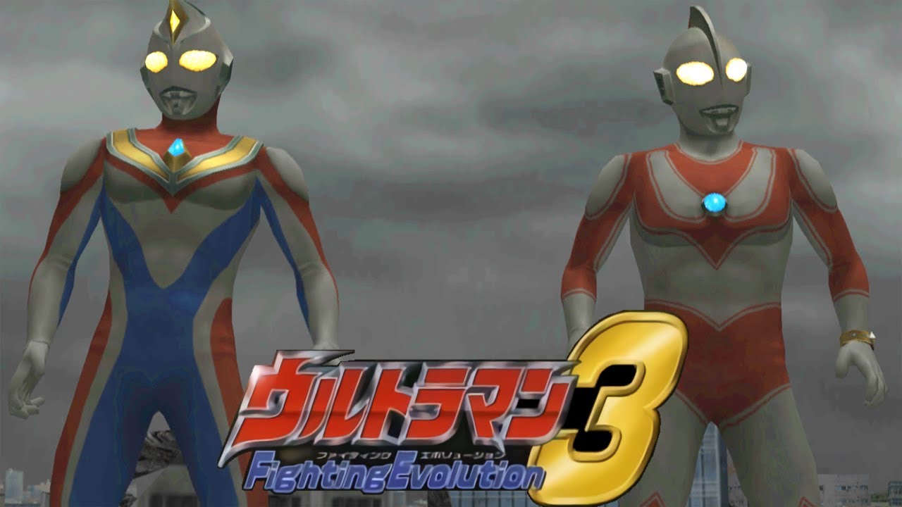 [PS2] Ultraman Fighting Evolution 3 - Tag Mode - Ultraman Dyna and Ultraman Jack (1080p 60FPS)