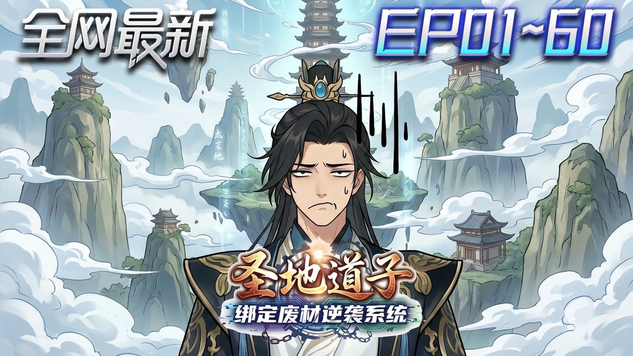⚡【首播漫剧】《圣地道子绑定废材逆袭系统》💥第1~60集： #修仙 #ai漫剧 #動畫 #繫統 #末世 #小欣说文