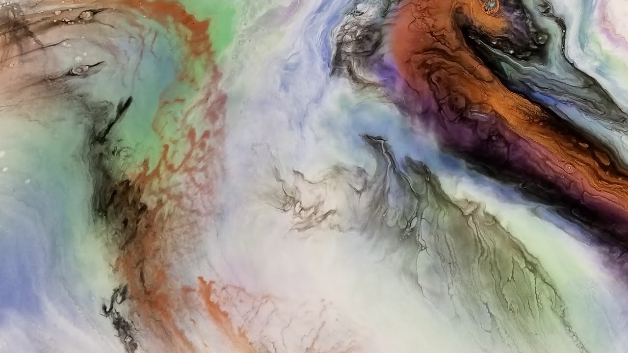 Resin Painting on a 20x20 Canvas