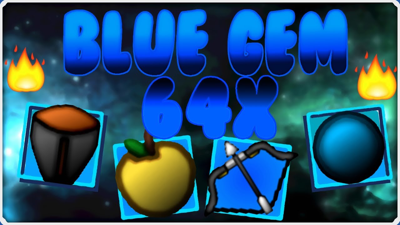 Minecraft: Blue Gem 64x PvP Texture Pack | MC Resource Pack 1.7/1.8/1.9