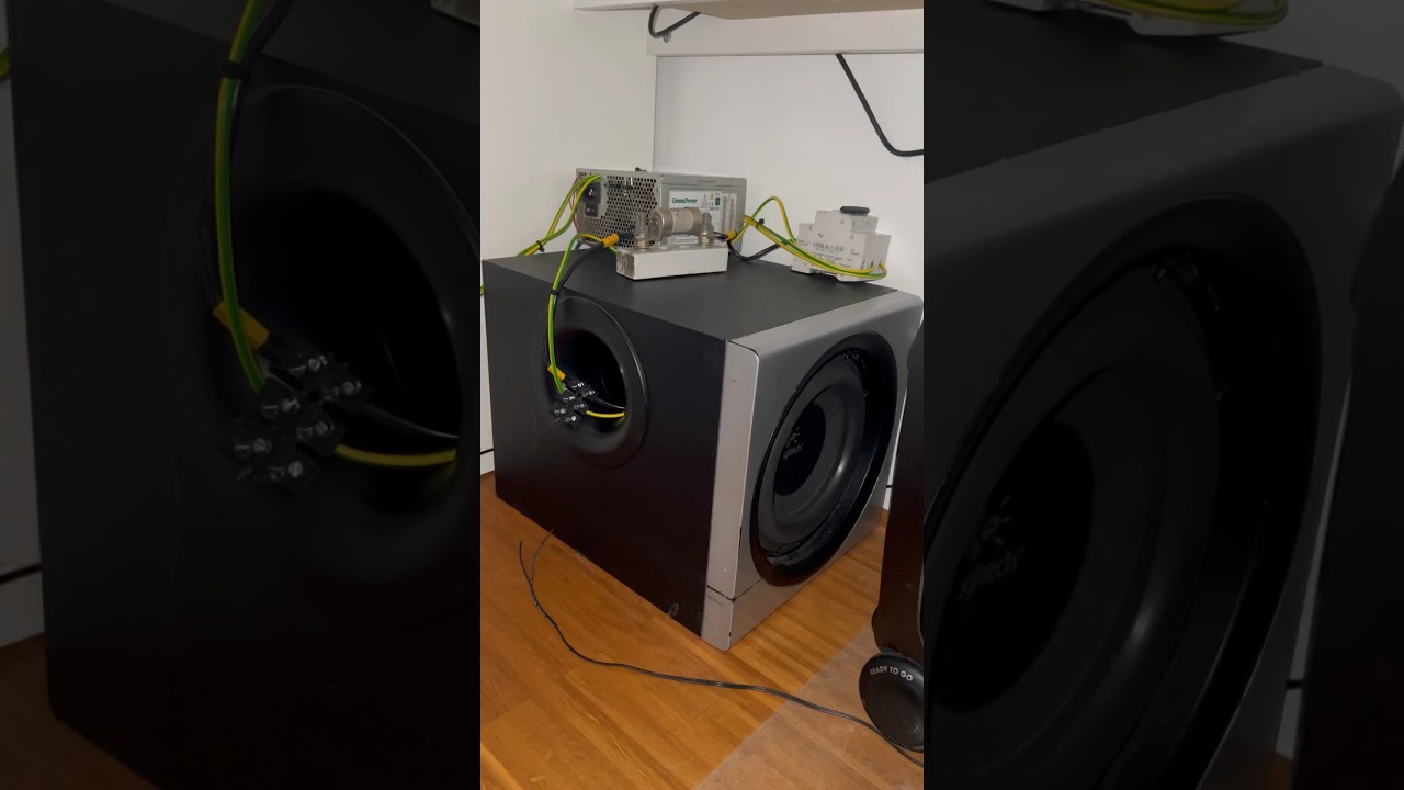 Logitech Z2300 woofer making some power🔥(upgrade) #music #dj #remix #bass #logitech #z2300