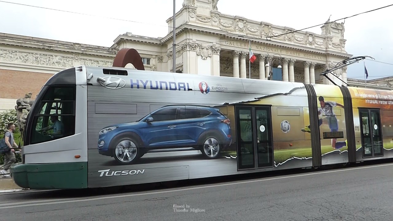 Trams in Rome, Italy 2016