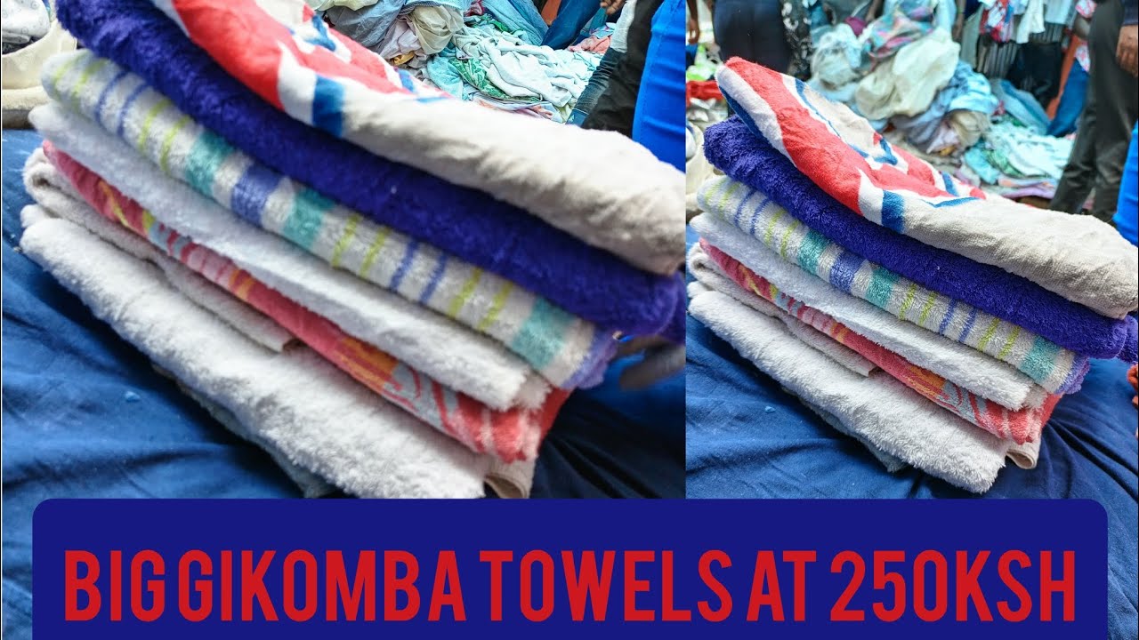GIKOMBA TOWELS AS LOW AS 100BOB //BIG GIKOMBA TOWELS AT AFFORDABLE PRICES.#gikomba #thriftwithme