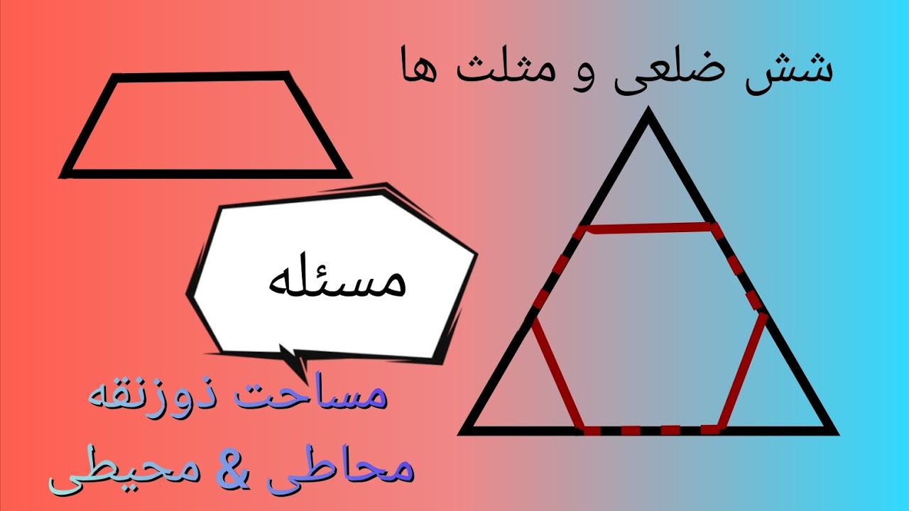 هندسه ۲ جلسه ۱۴ (مسائل) قسمت اول، مساحت ذوزنقه محاطی& محیطی، ،شش ضلعی و مثلثث ها