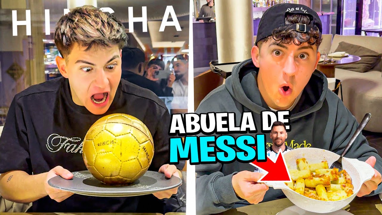 PROBAMOS el restaurante de MESSI &iexcl;AS&Iacute; son los MACARRONES de su ABUELA!