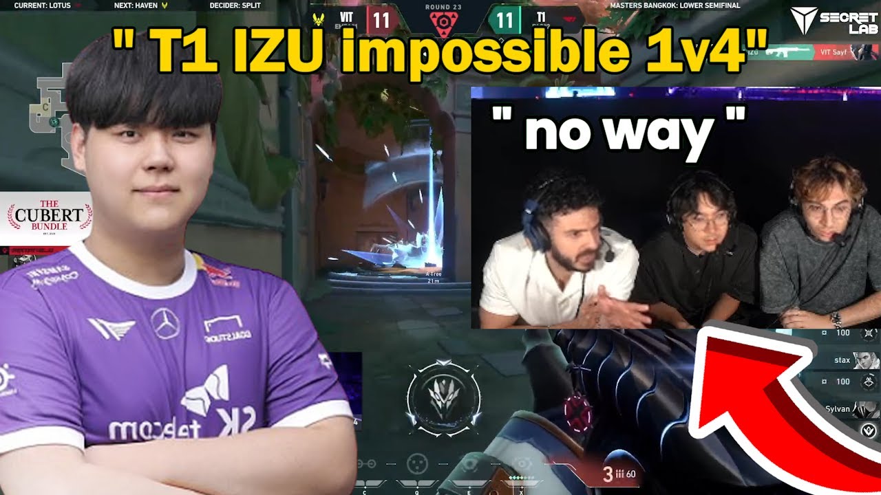 Tenz & Tarik React To T1 IZU Insane 1v4 CLUTCH Against VIT In VCT