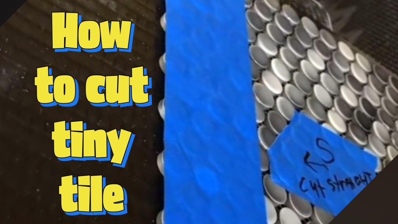 EASY WAY TO CUT PENNY ROUND TILE CUTTING SMALL MOSAIC TILE  CUTTING GLASS TILE TINY TILES