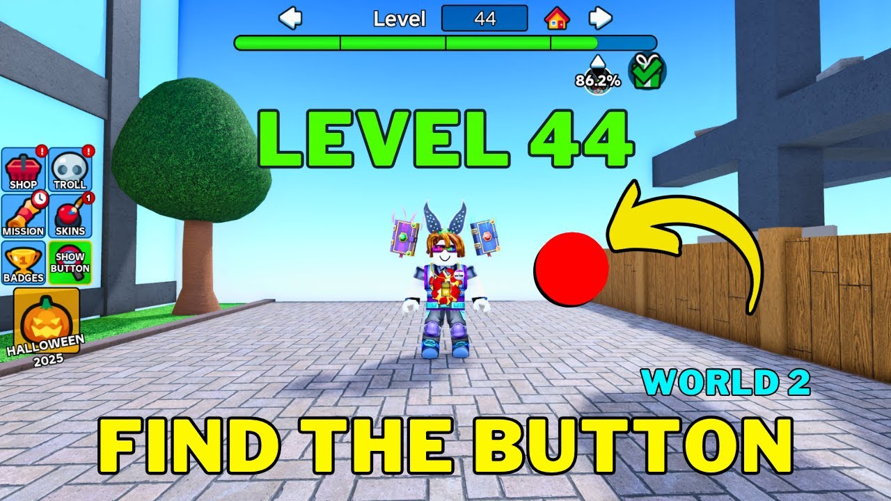 How To Complete Roblox Find The Button World 2 Level 44