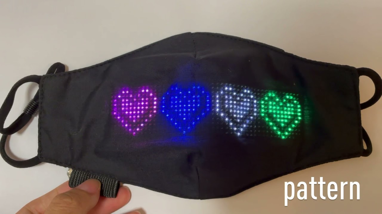 Illuminating Programmable DIY Message Led Display Mask Light Up Led Glowing Rave Led Party Mask