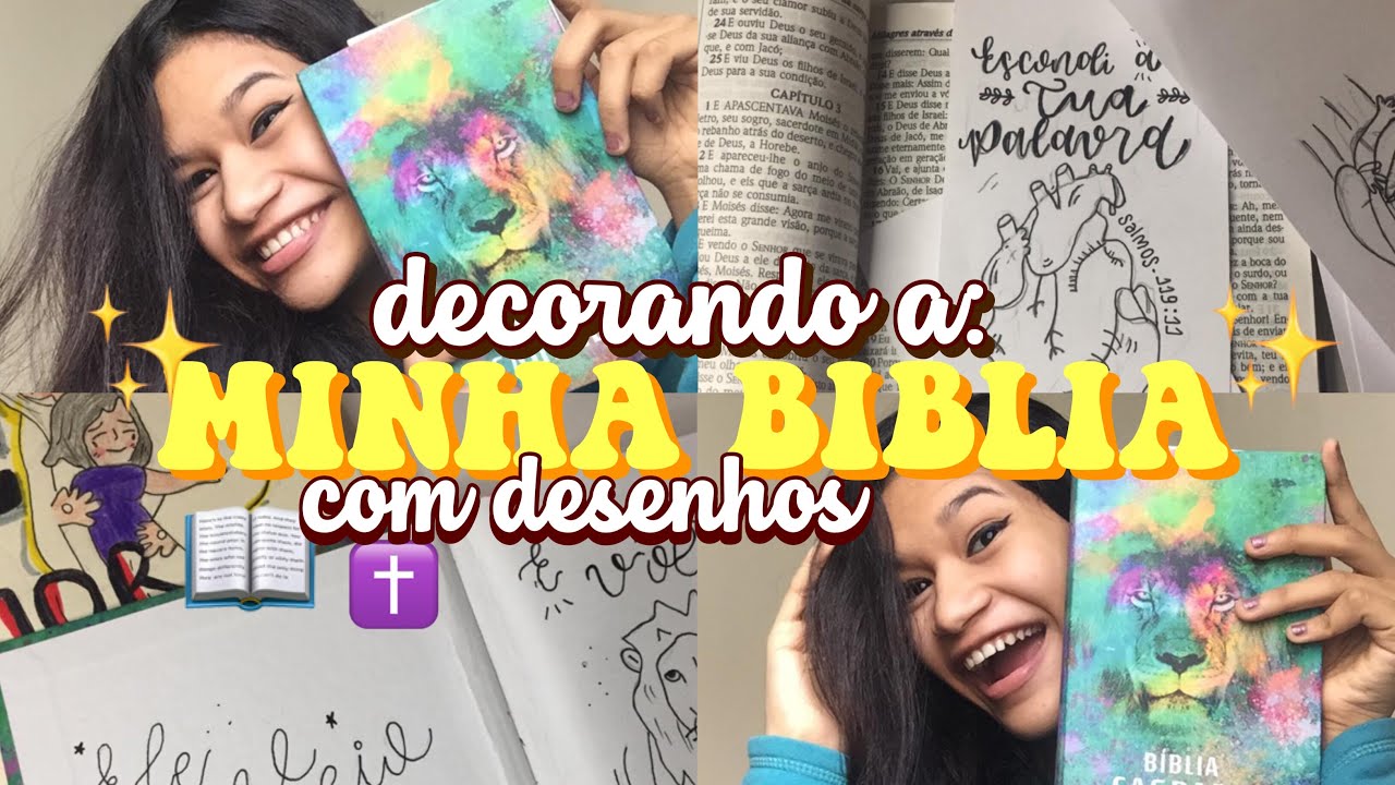 Decorando minha Bíblia - desenhos + lettering 👩🏽‍🎨🎨✨