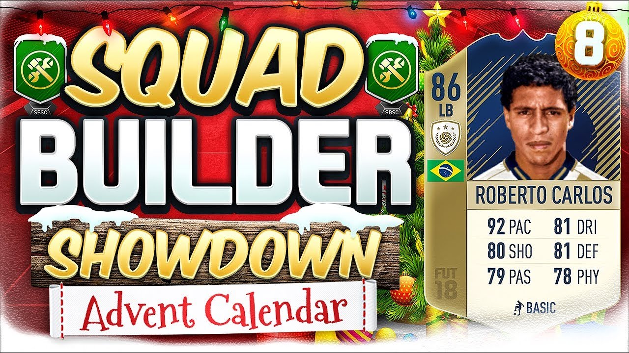 FIFA 18 SQUAD BUILDER SHOWDOWN!! ICON ROBERTO CARLOS!!! Advent Calendar Day 6 vs AJ3