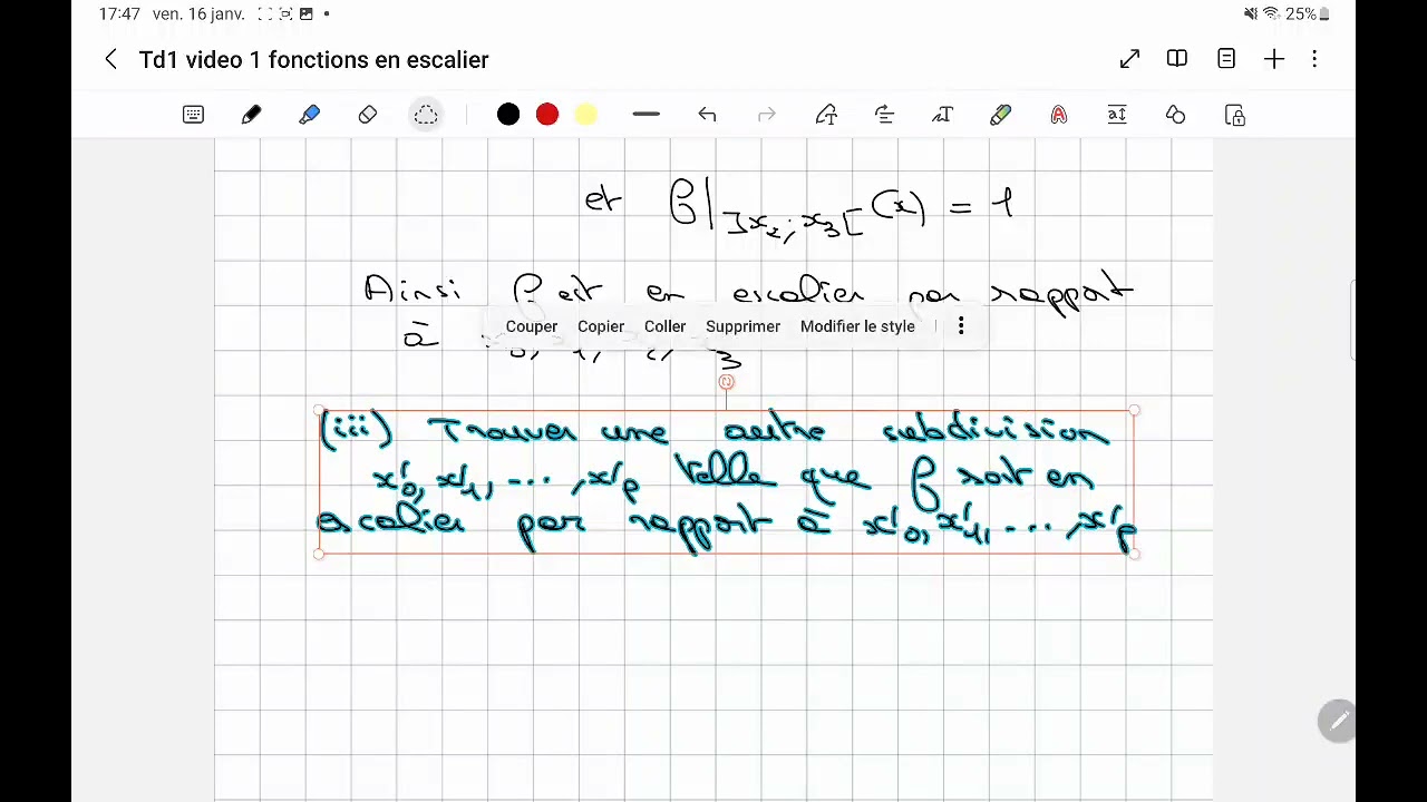 Vidéo 1 fonctions en escalier