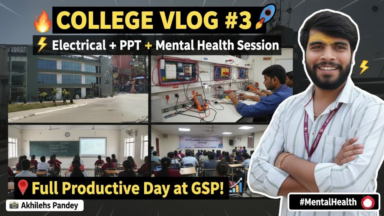 A Productive Day at College! ⚡ Electrical Lab & PPT Session | Vlog #3