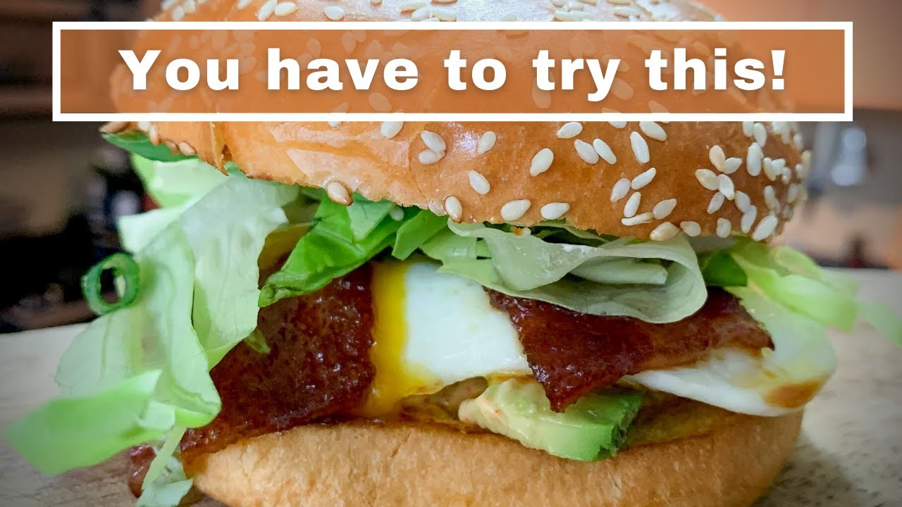 My Favourite Breakfast Sandwich! Kimchi, Egg, Spicy Bacon, Avocado