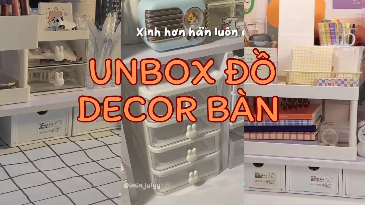 (Desk decor) Decor bàn học chào đón năm học mới ll tiktokll Shopee haul