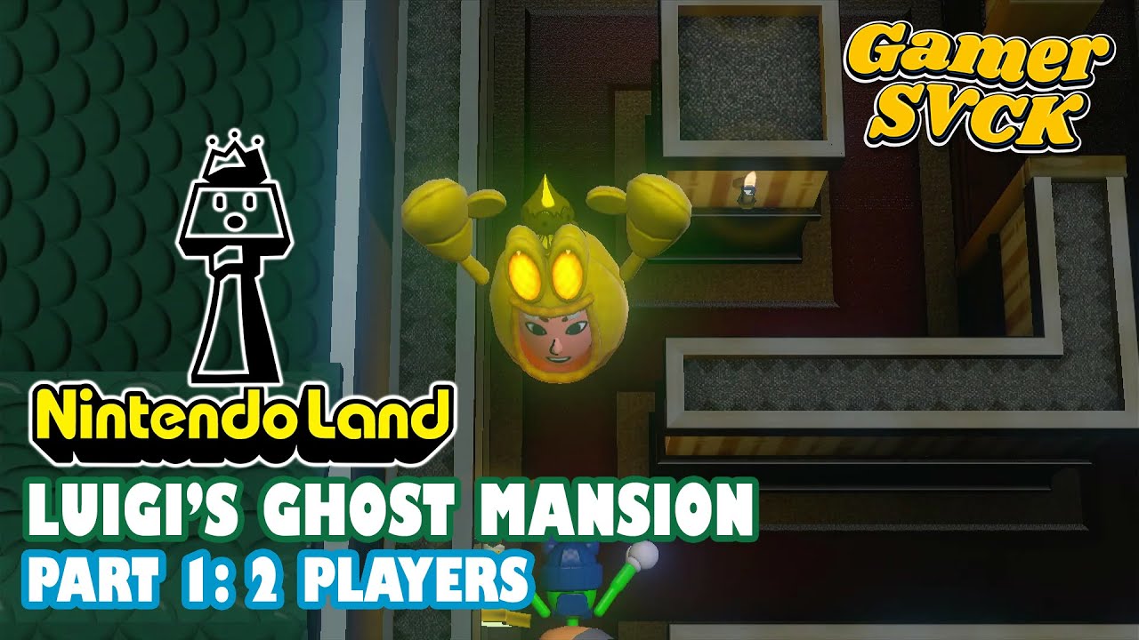 Nintendo Land (WiiU): Part 1 - Luigi's Ghost Mansion 2 Players (No Commentary Gameplay)