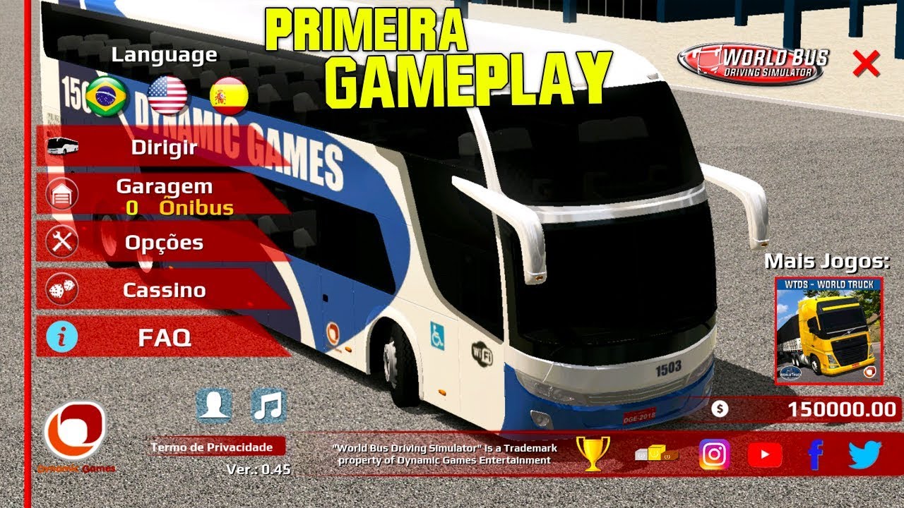 SAIU! World Bus Driving Simulator - Novo Jogo de Ônibus Brasileiro para Celular