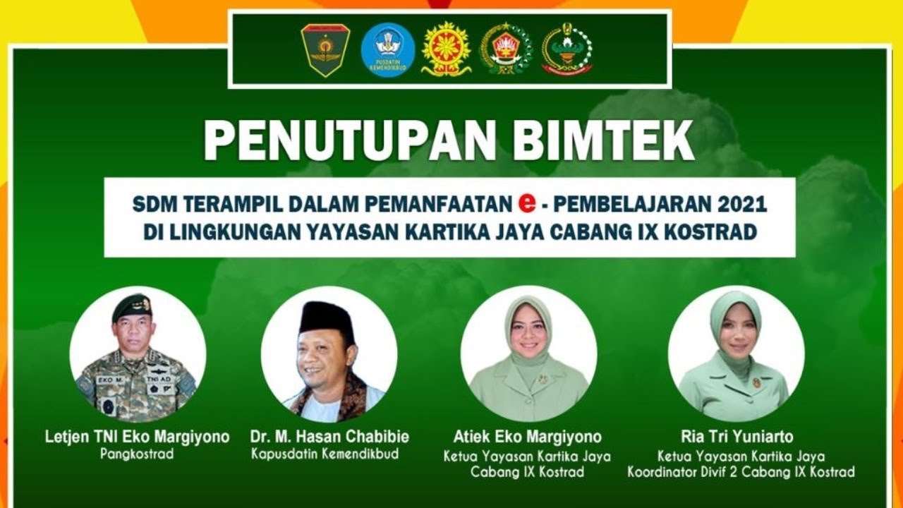 Penutupan Bimbingan Teknis SDM Terampil Dalam Pemanfaatan e-Pembelajaran 2021