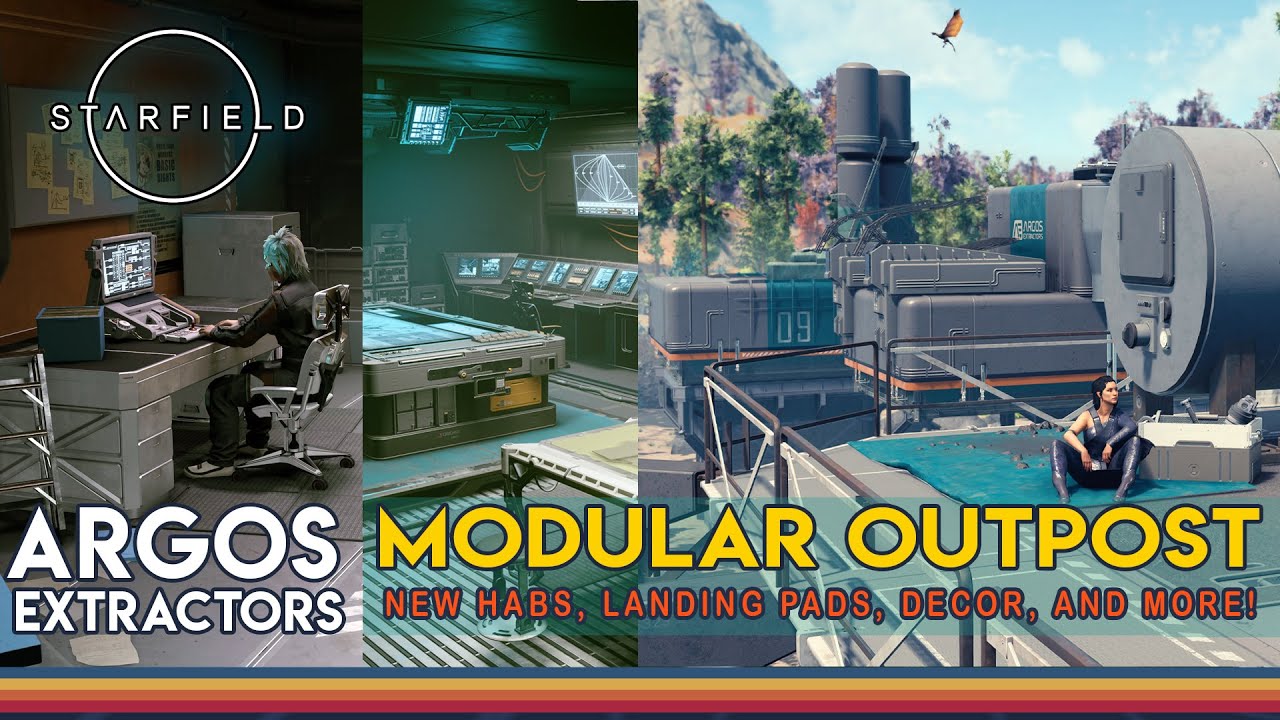 Модульные аванпосты: Argos Extractors Starfield Mod Showcase