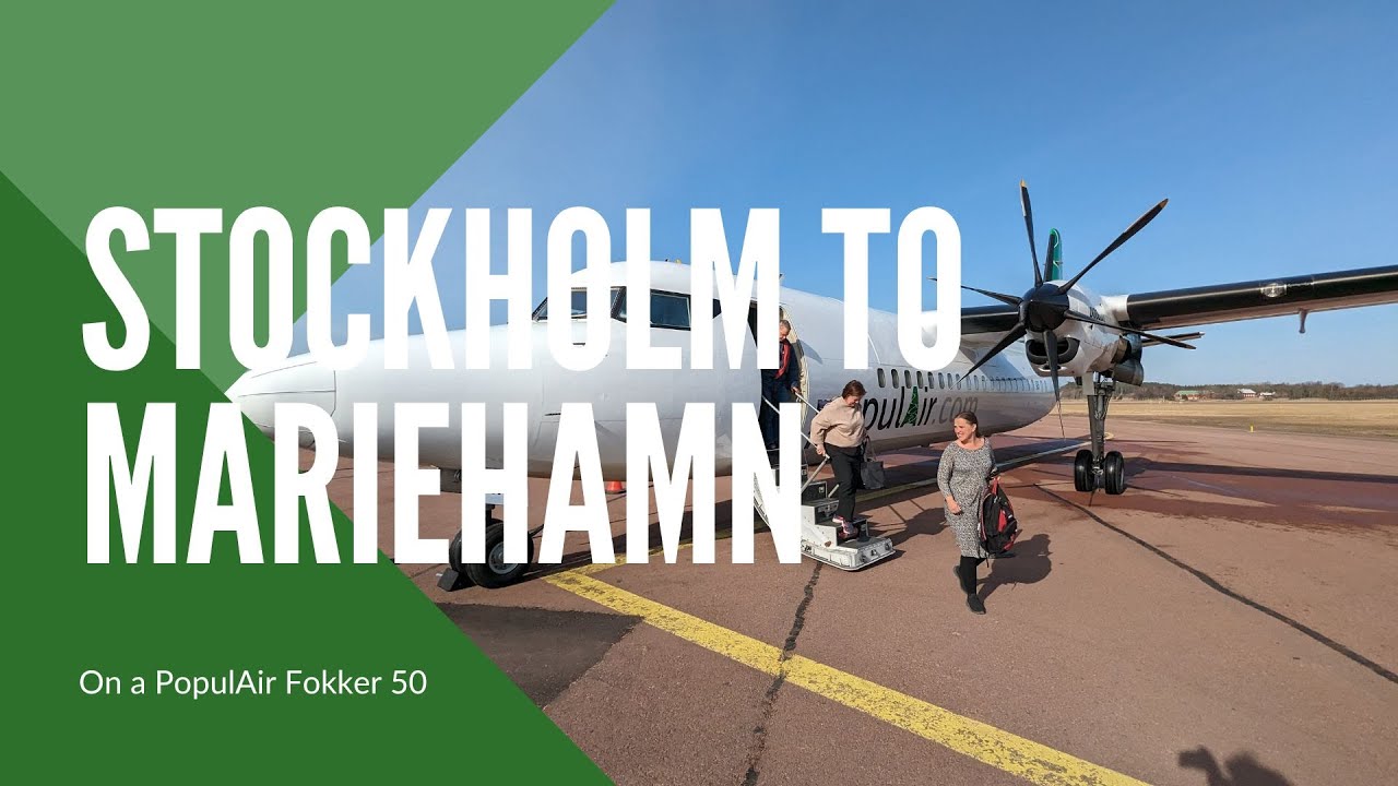 RARE FLIGHT | Amapola Flyg/PopulAir | Fokker 50 | Full Flight Stockholm to Mariehamn