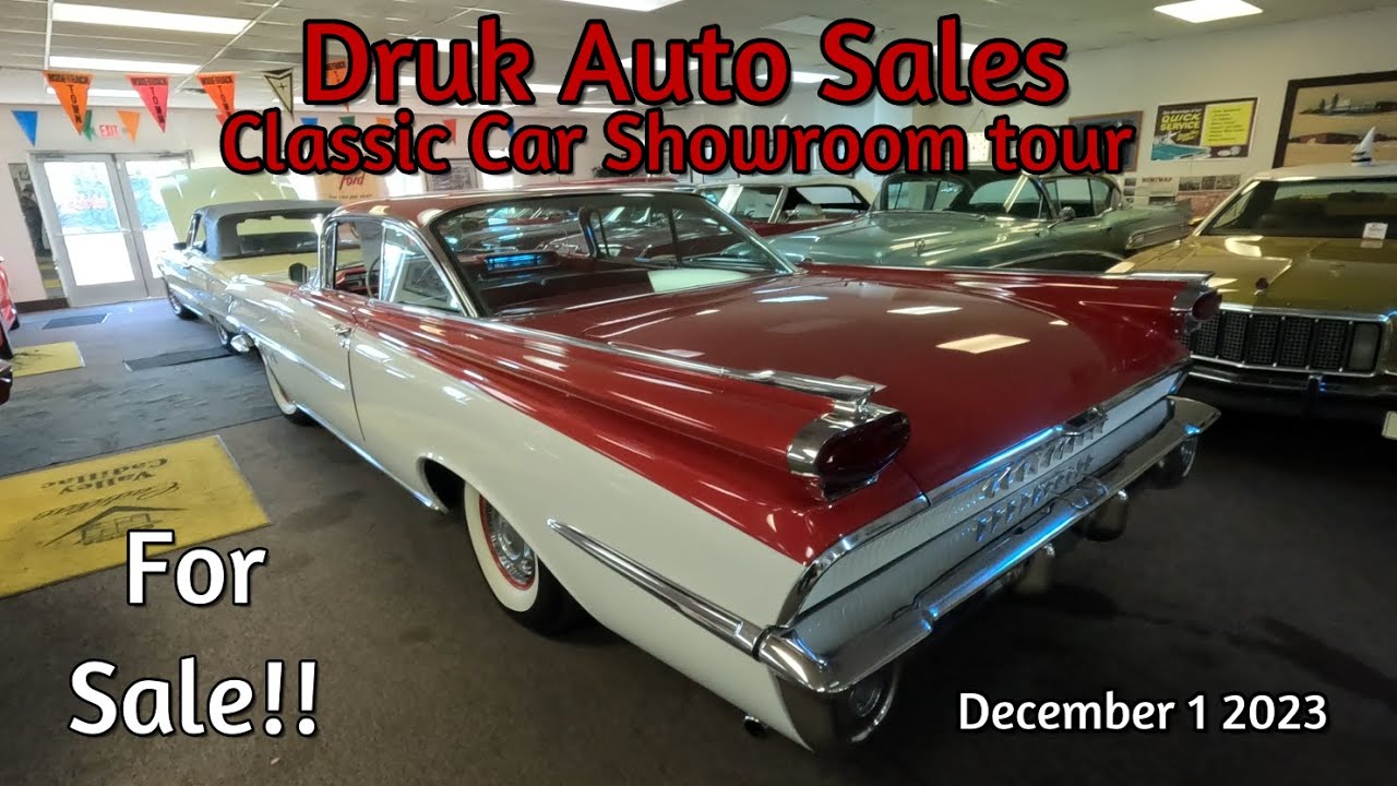 CLASSIC CARS FOR SALE!! Druk Auto Sales Classic Car Showroom - muscle cars - antique cars